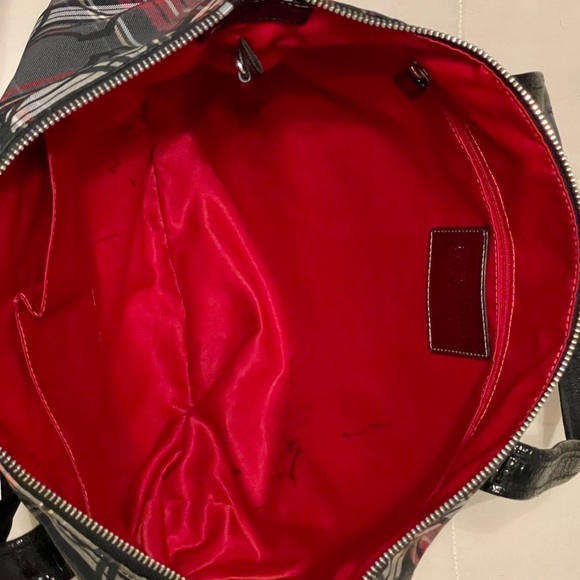 Coach Poppy Tote - Red and Black Plaid - Picture 5 of 6